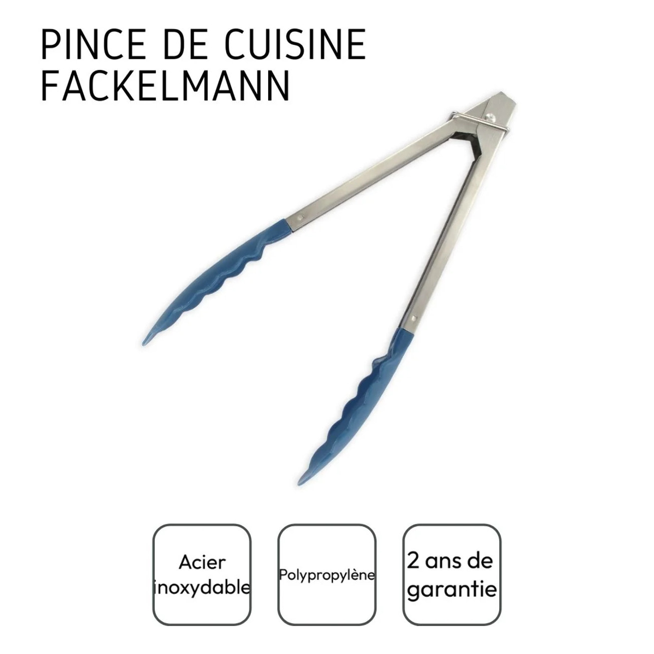 Set de 1 ustensile de cuisine pince de cuisine avec verrouillage Fackelmann Elemental