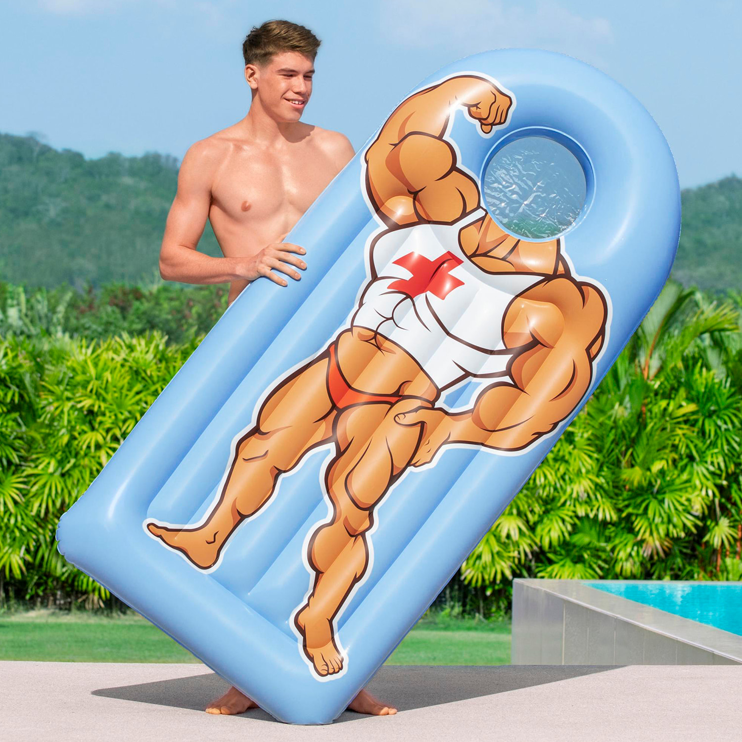 Bestway. Materassino Face Flip 188 x 89 cm. Design casuale.