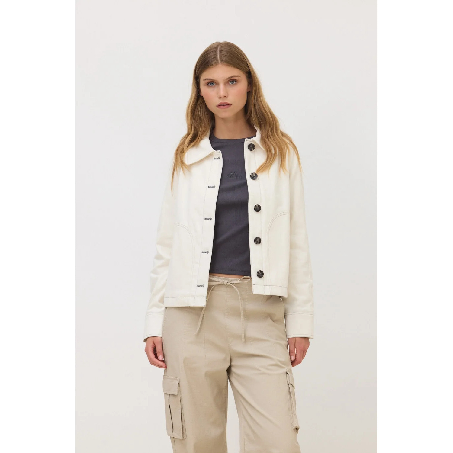 CHAQUETA MUJER YARROW BLANCO ROTO