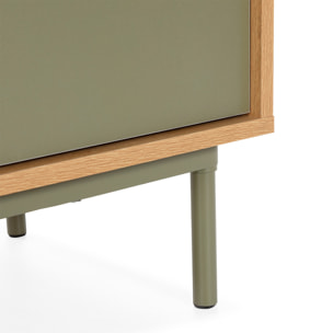 Aparador Cuzco 3 puertas color Roble/Verde