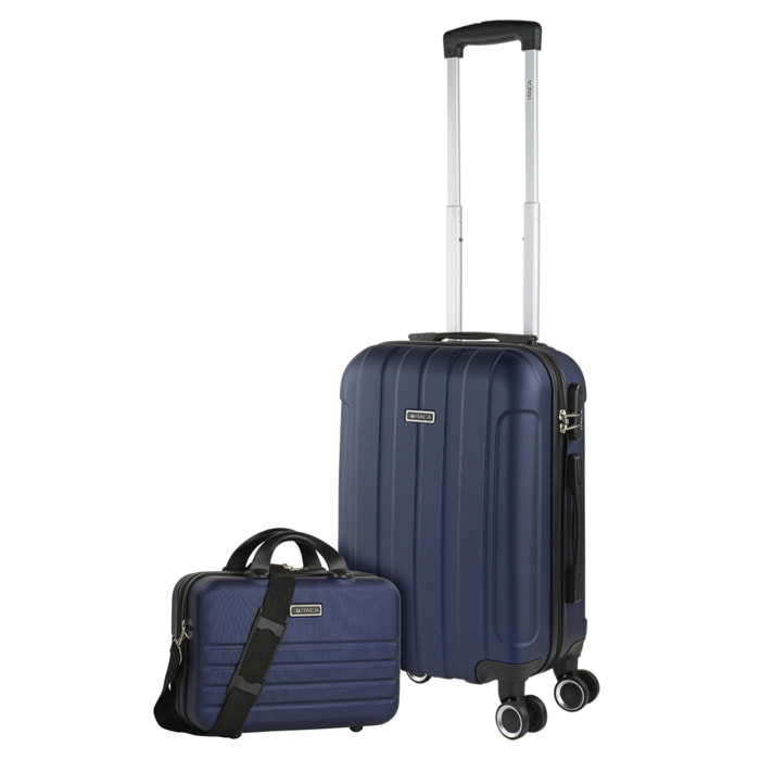 Juego De Trolley Cabina Y Neceser Itaca Havel Marino