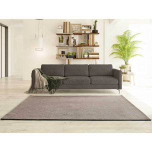 CORALINE Alfombra lisa lavable color visón, varias medidas disponibles.