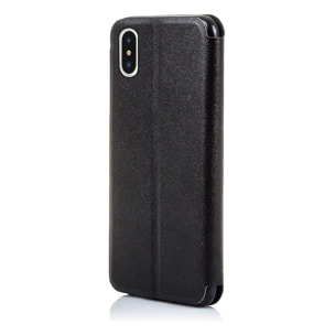 DAM CUSTODIA A LIBRO CON CHIUSURA MAGNETICA A FINESTRA IPHONE X 7x2x14 Cm. Colore nero