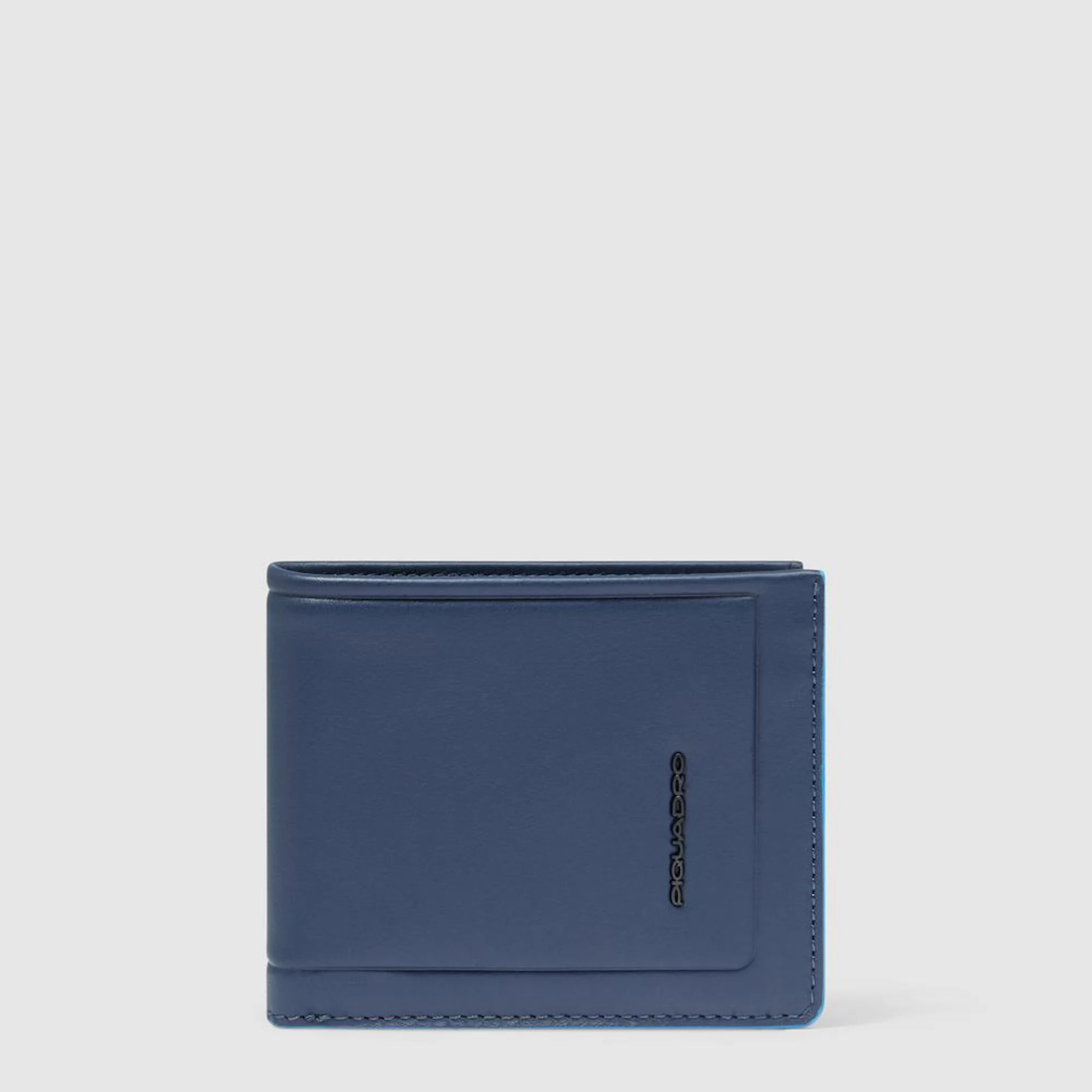 Piquadro Portafogli in pelle con porta documenti rimovibile, schermato protezione RFID