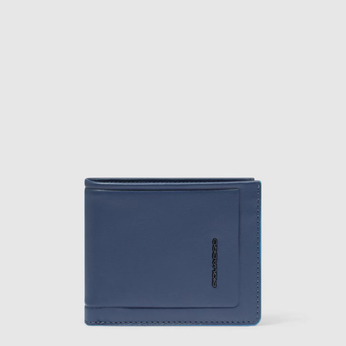 Piquadro Portafogli in pelle con porta documenti rimovibile, schermato protezione RFID