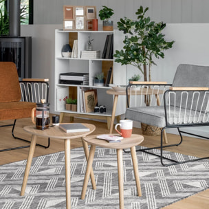 Tables gigognes "Mileo" - bois naturel