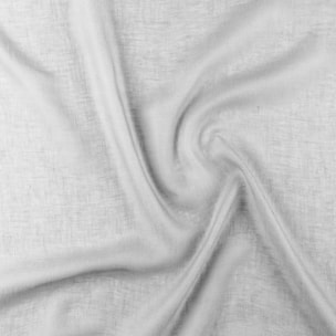 Voilage uni et tamisant en poly/lin - Gris Perle