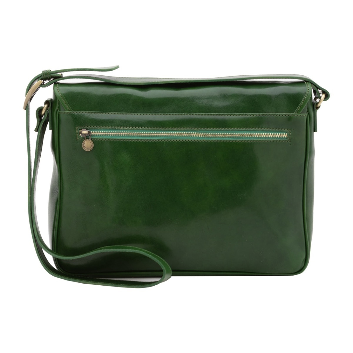 Borsa a tracolla uomo in vera pelle - Modello False - Made in Italy - 28.0 x 35.0 x 9.0 cm