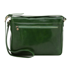 Borsa a tracolla uomo in vera pelle - Modello False - Made in Italy - 28.0 x 35.0 x 9.0 cm