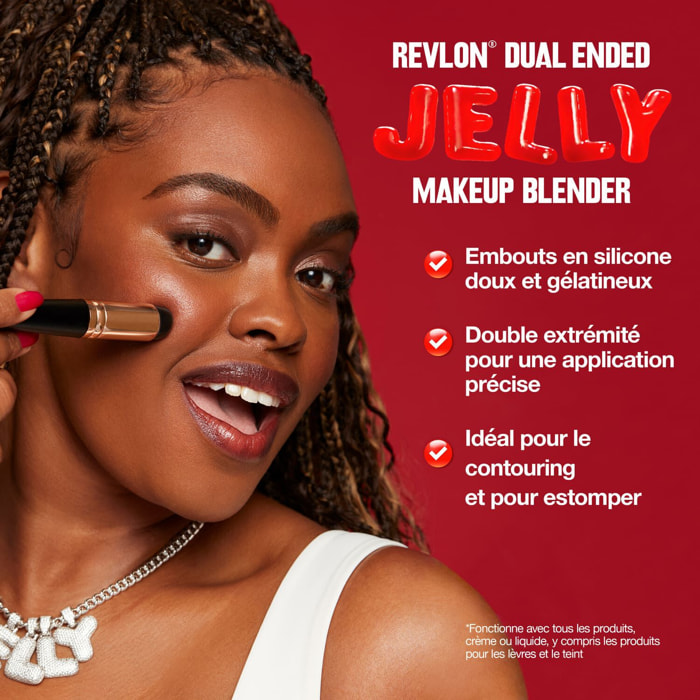 Dual Ended Jelly Makeup Blender - Pinceau Éponge Mquillage Flexible