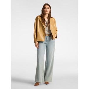 Elena Mirò - Chaquetón efecto usado - Beige