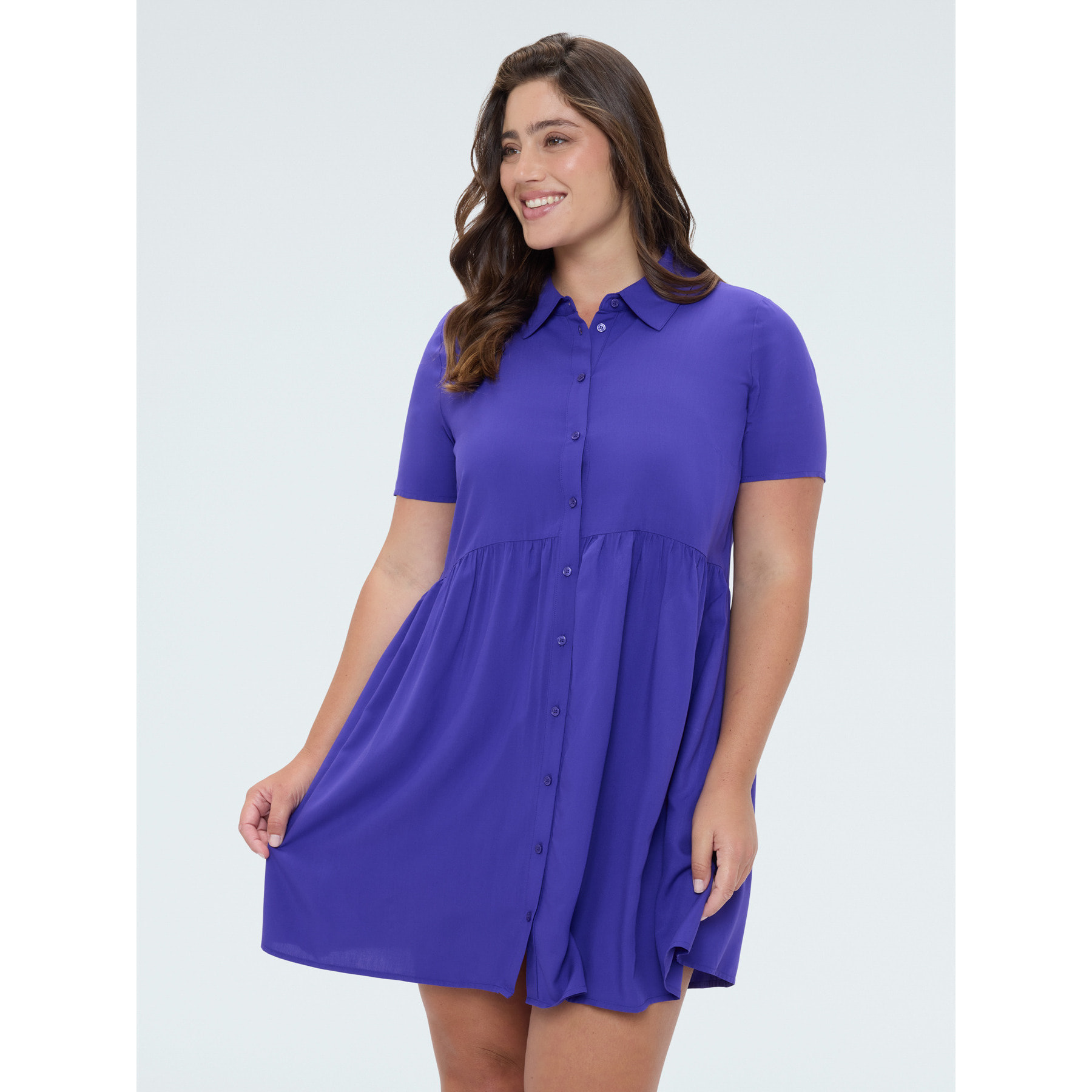 Fiorella Rubino - Vestido Smile corto en muselina - Violeta
