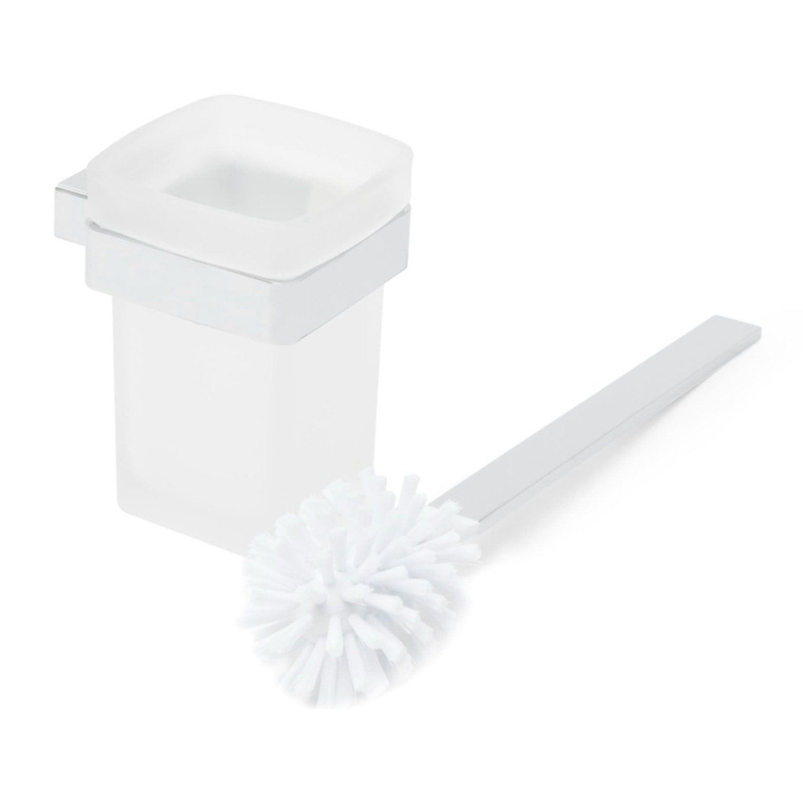 Simply S Brosse WC, chrome/verre dépoli (SATDSIMS37)