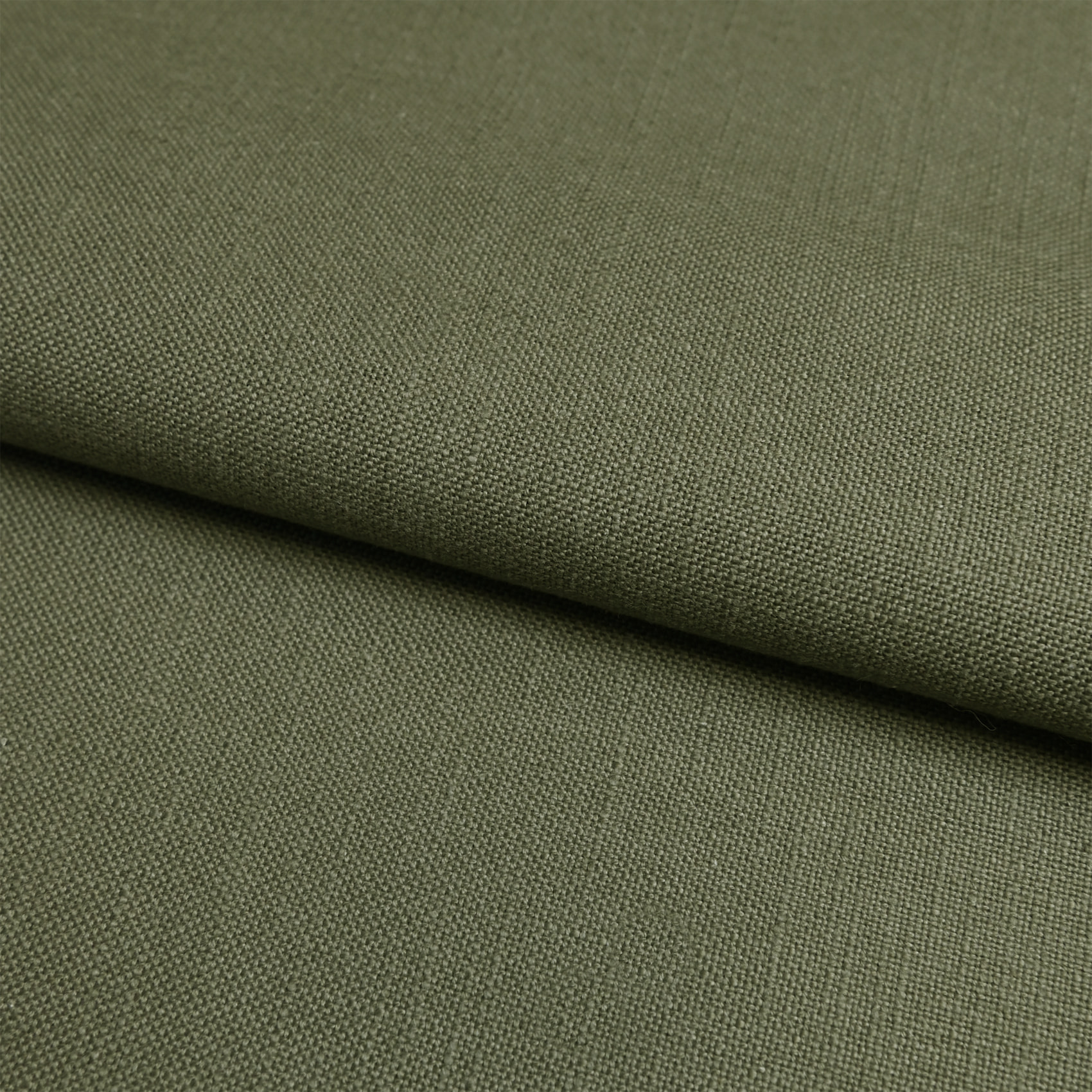 Torchon de cuisine en coton uni aspect tissé - Kaki