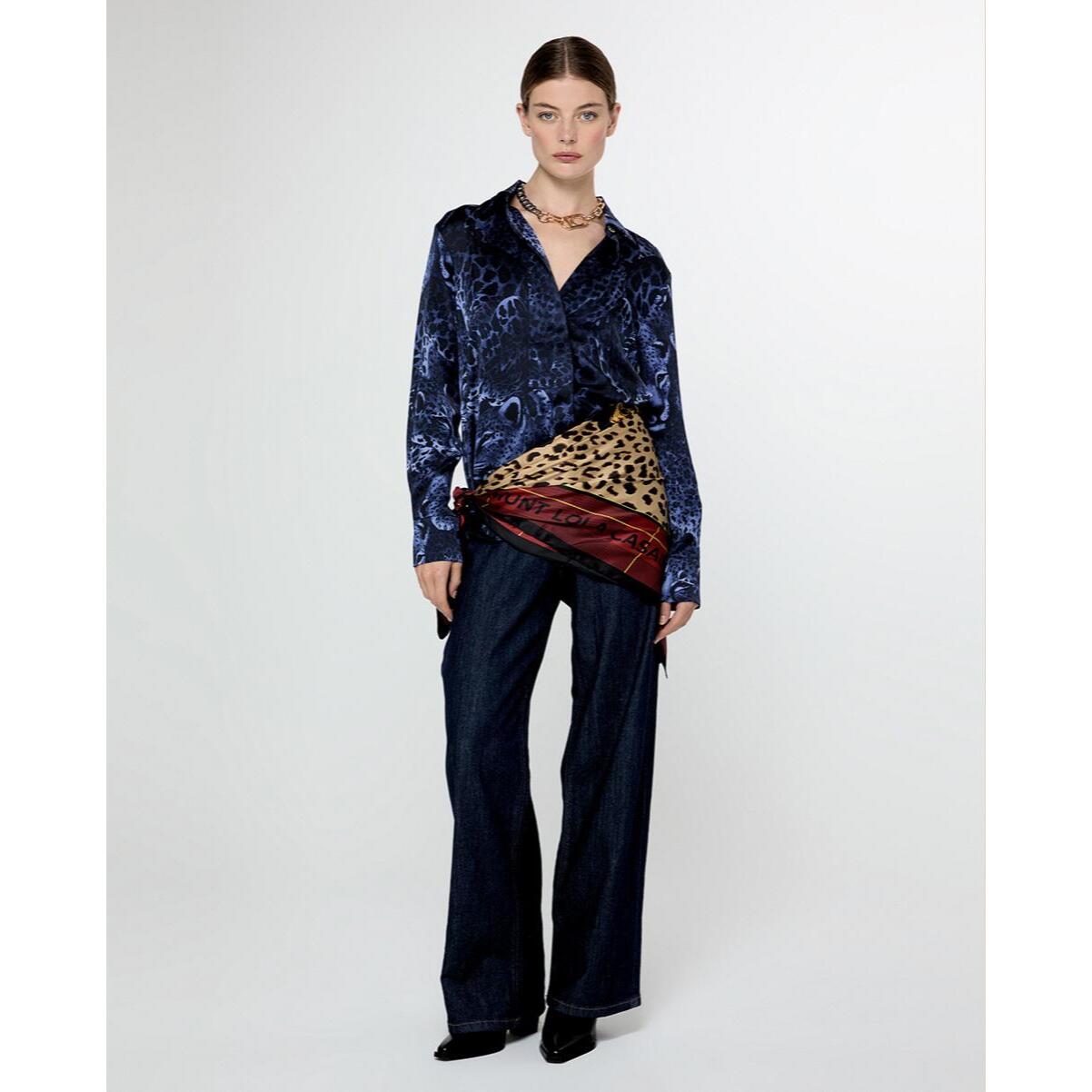 Camicia dritta con logo