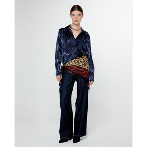 Camicia dritta con logo