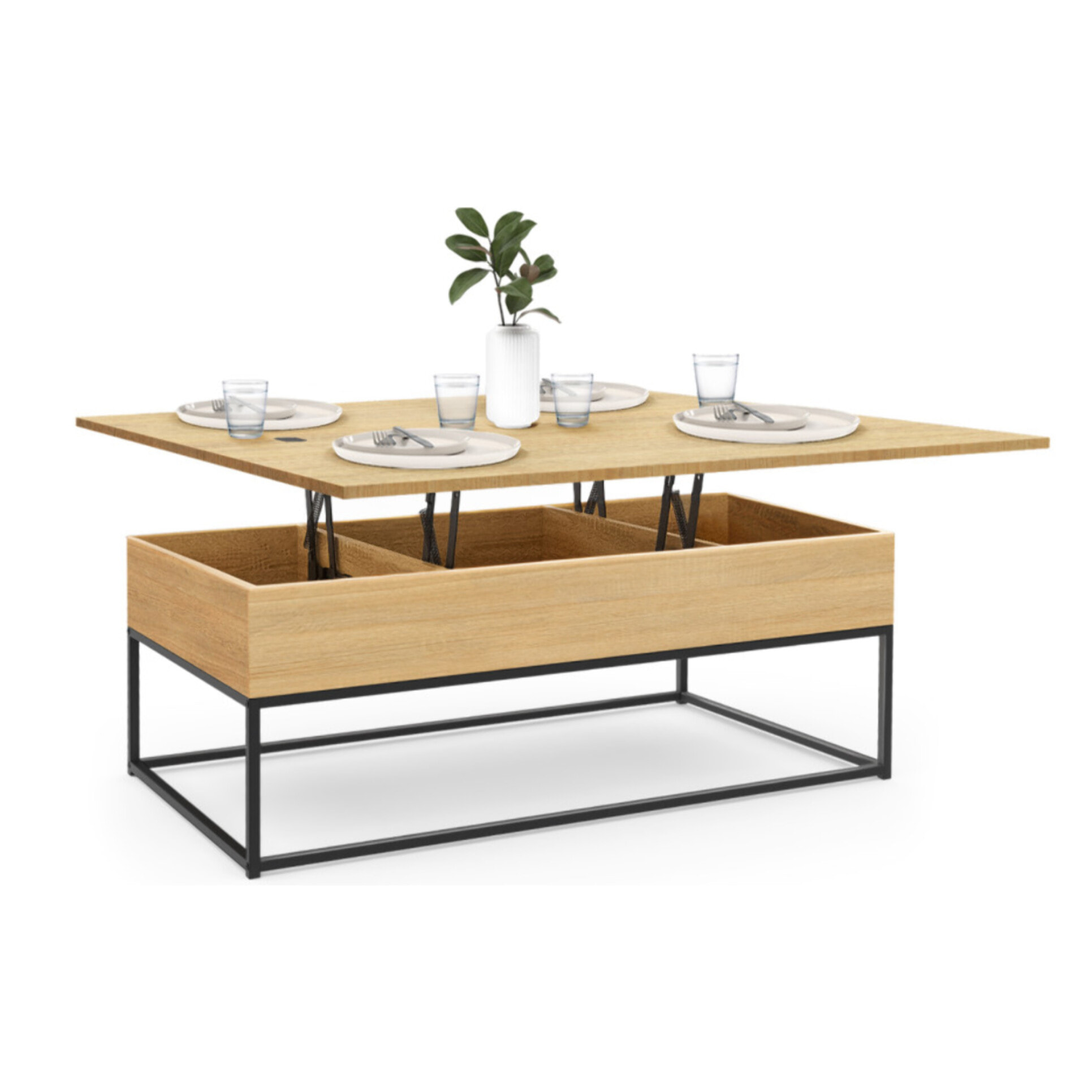 Table basse Memphis relevable et dépliante