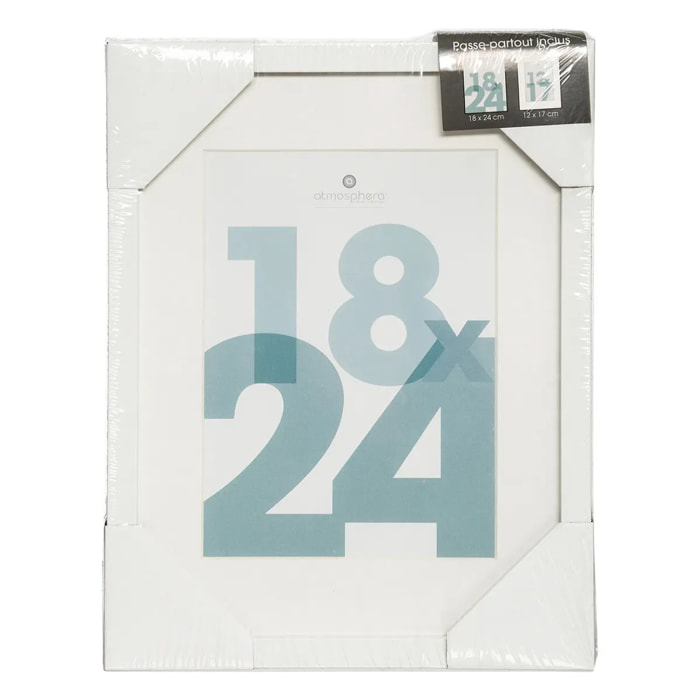 Cadre photo "Manu" blanc 18x24cm