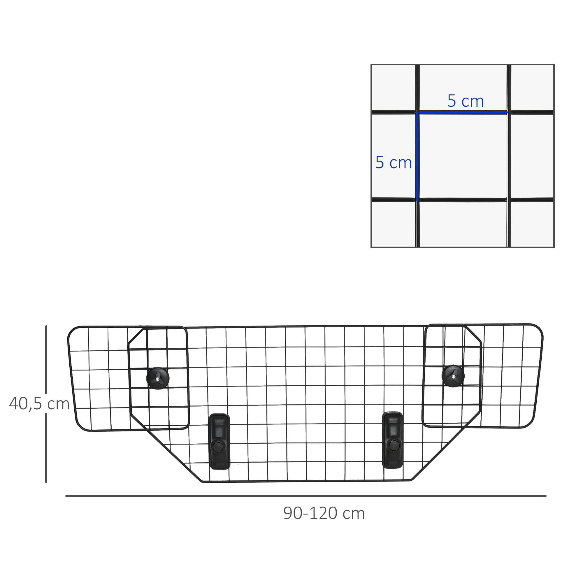 Rejilla de Seguridad de Coche Perros Extensible Barrera Protectora 90-120x40,5cm