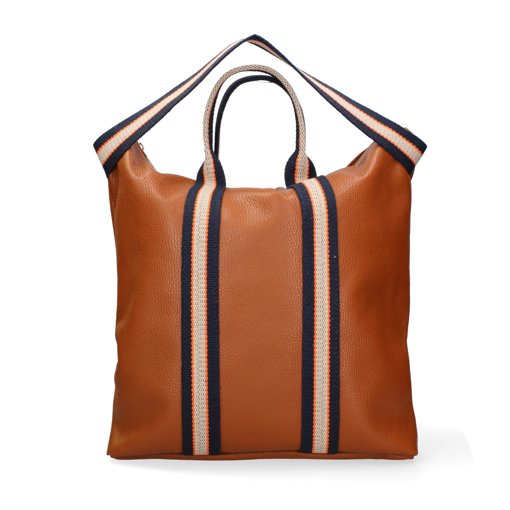 Borsa a mano convertibile in zaino  da donna In Vera pelle Made in Italy 43x38x12 cm