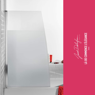 Baignoire droite 180 X 80 Elise acrylique + pare bain volet gauche + tablier en niche + vidage