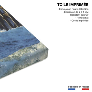 Tableau tempête sur le phare Toile imprimée