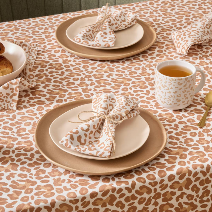 4 serviettes Leopadi beige lin L40xp40xH0,1cm