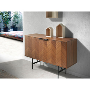 Aparador – Nogal en espiga y negro