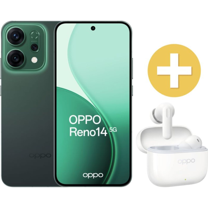 Smartphone OPPO Pack Reno 14 512Go Vert 5G + EncoBuds3 Pro