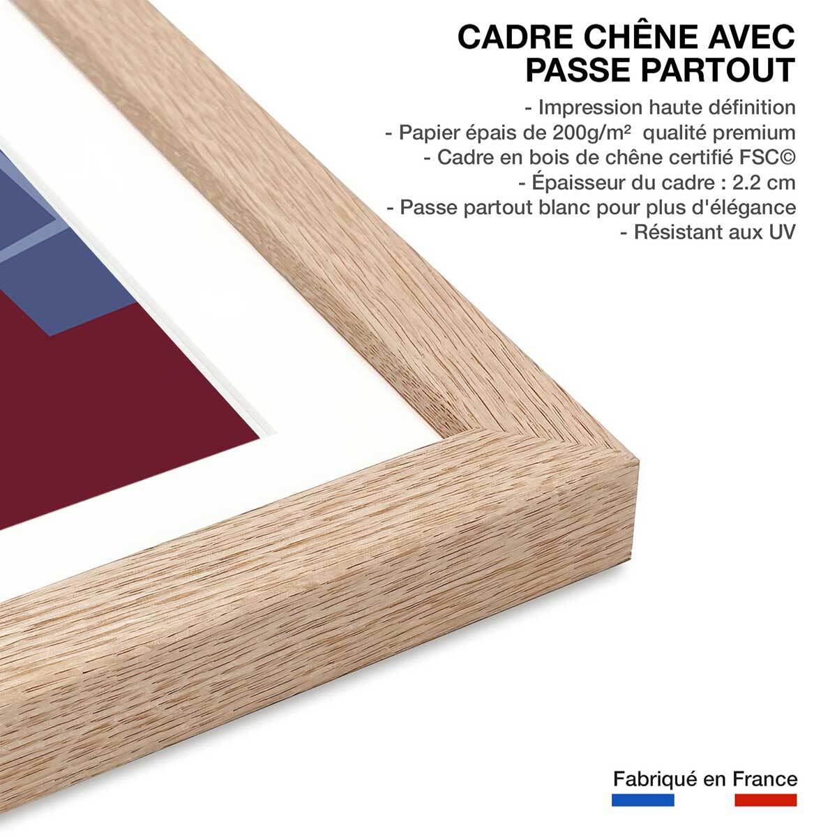 Affiche Pause au chalet Affiche + cadre en bois - Chêne