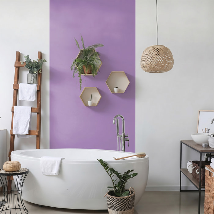 Rouleau adhésif décoratif Vinyle au Mètre - Lilas - Sticker Lavable Imperméable Mur Cuisine Meubles