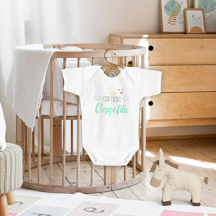 Body bebé frases manga corta hombro