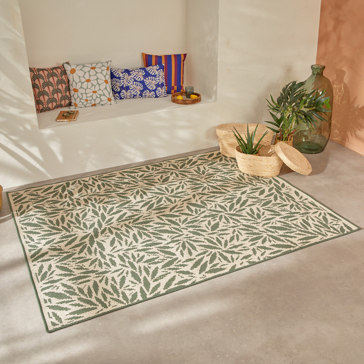 Tapis d extérieur "Ilanga" vert 150x200cm
