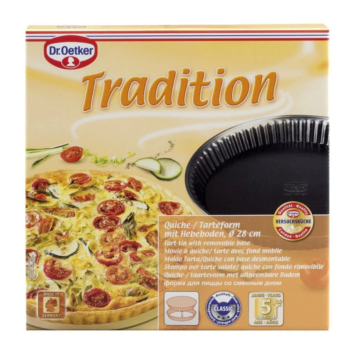 Moule à tartes 26 cm avec fond amovible Dr. Oetker Tradition
