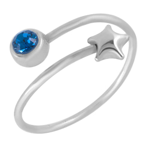 Anillo plata de ley "Universo Azul" Swarovski