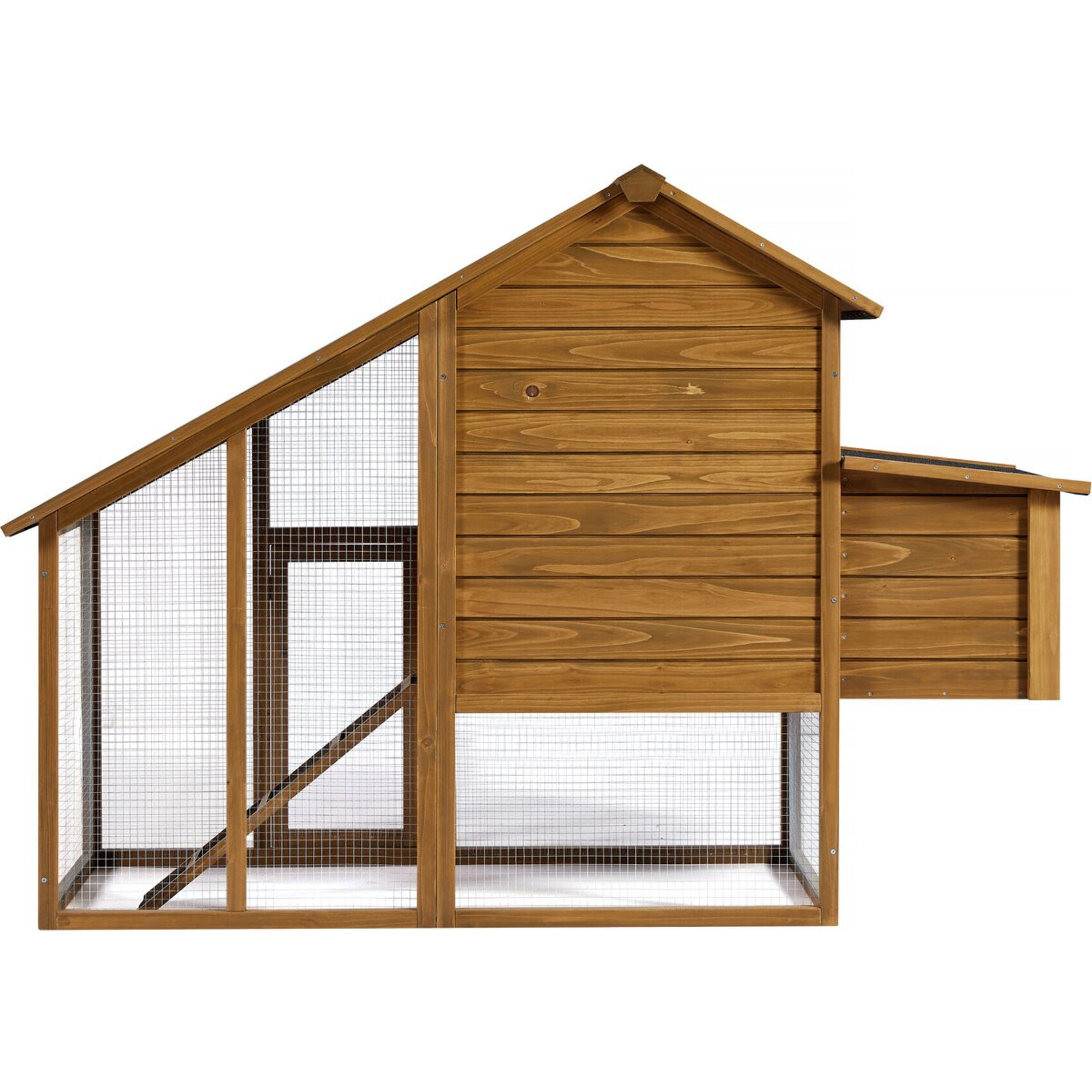 Poulailler "Princesse" avec pondoir en bois - 4 poules - Marron