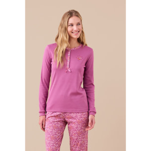 Pigiama donna caldo cotone articolo fiori. Noidinotte