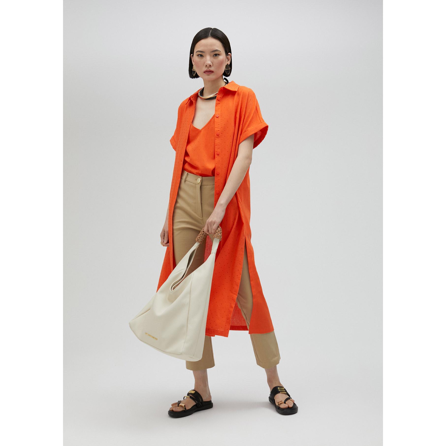 Camicione lungo con dettaglio di strass