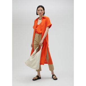 Camicione lungo con dettaglio di strass