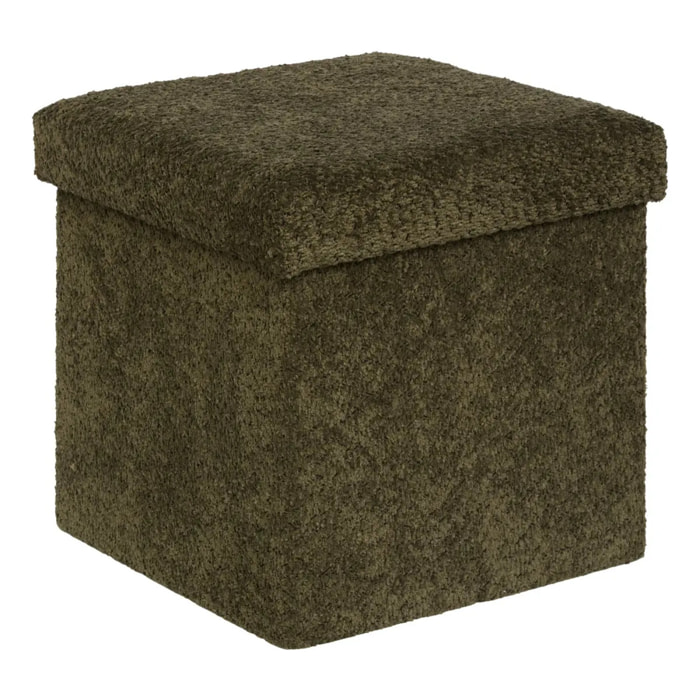 Pouf Pliable Coffre Soana Kaki 38x38cm