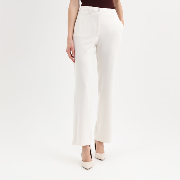 Pantalon Zoe - coupe regular - blanc