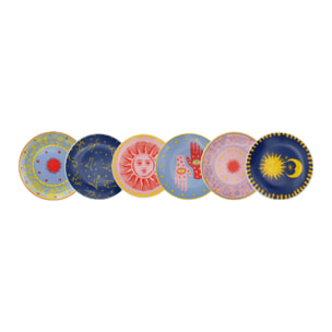 Lot de 6 petites assiettes, CONSTELLA