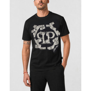 PHILIPP PLEIN Camiseta de cuello redondo y manga corta HEXAGON