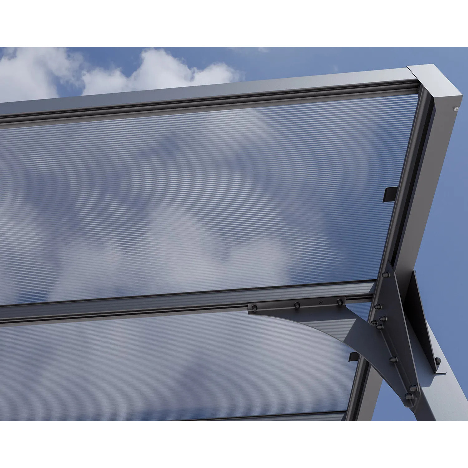 Carport camping car - Toit monopente - Hegoa 20