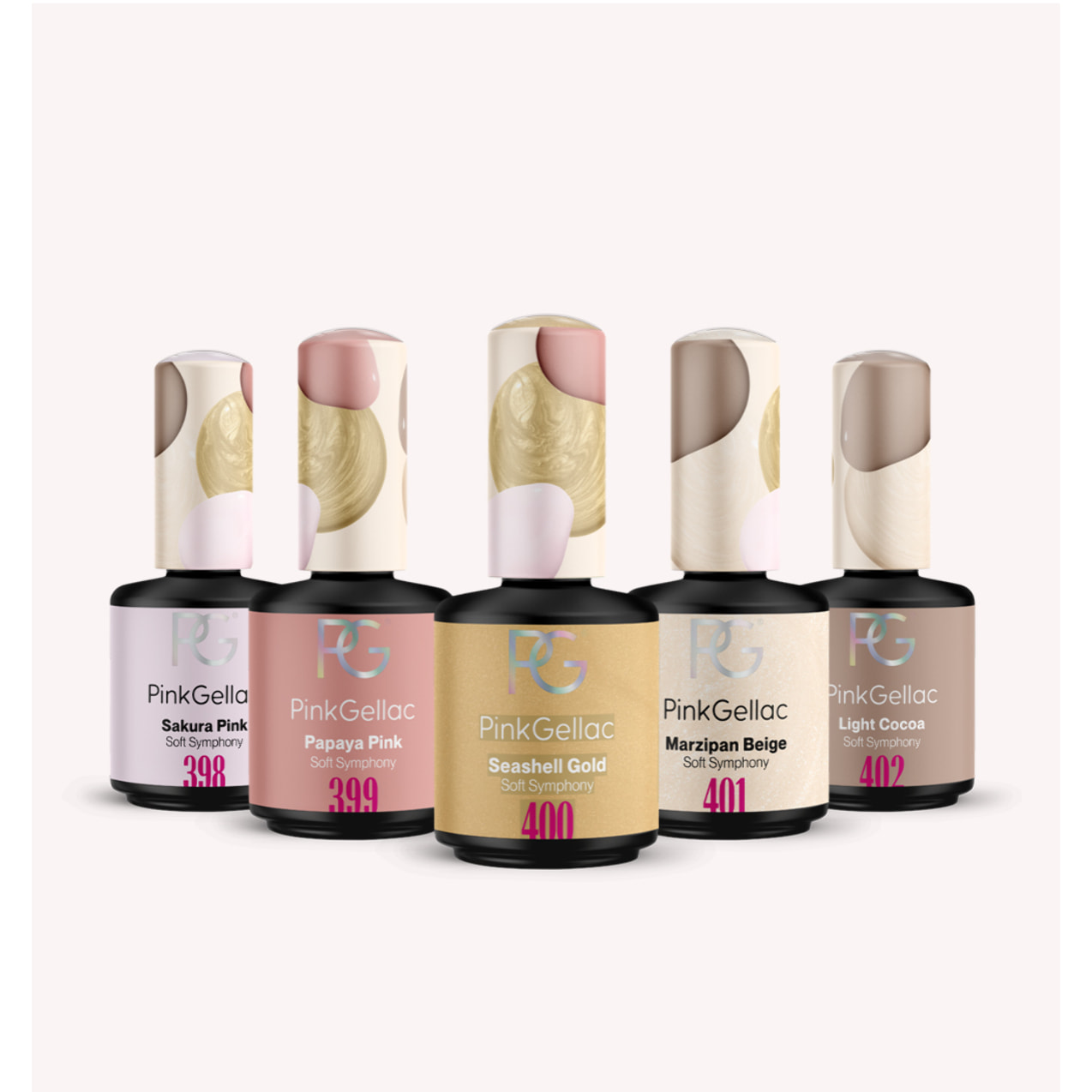 Set vernis semi-permanent - Soft Symphony - 5 x 15ml