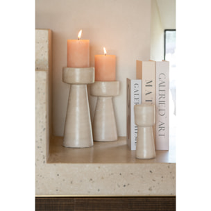 J-Line - Chandelier Olina - ciment - crème - medium