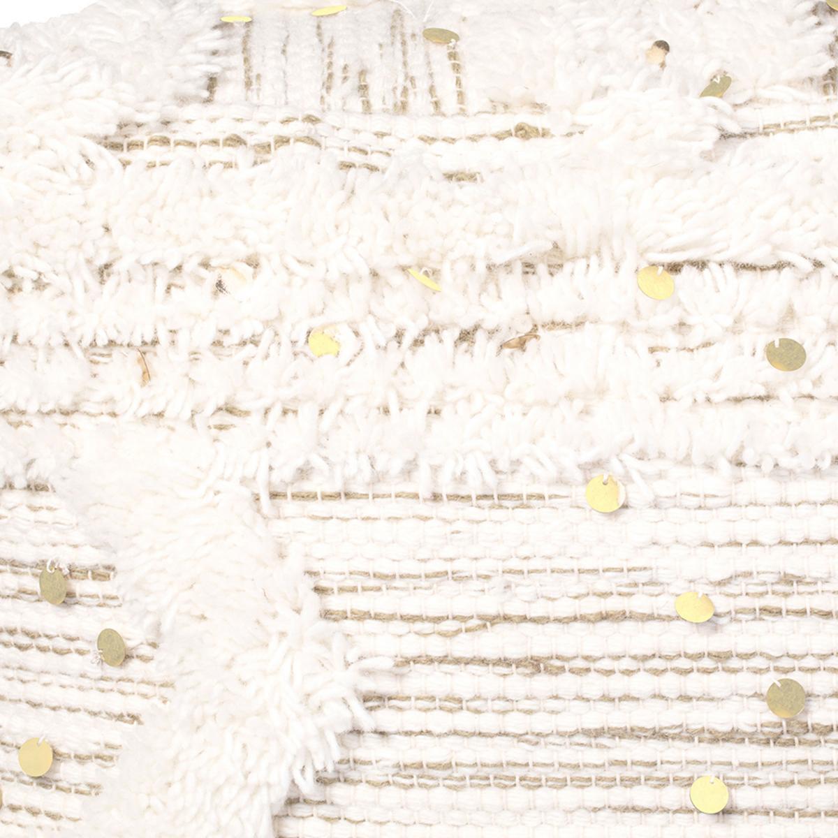 Tabouret semi artisanal en laine BADA