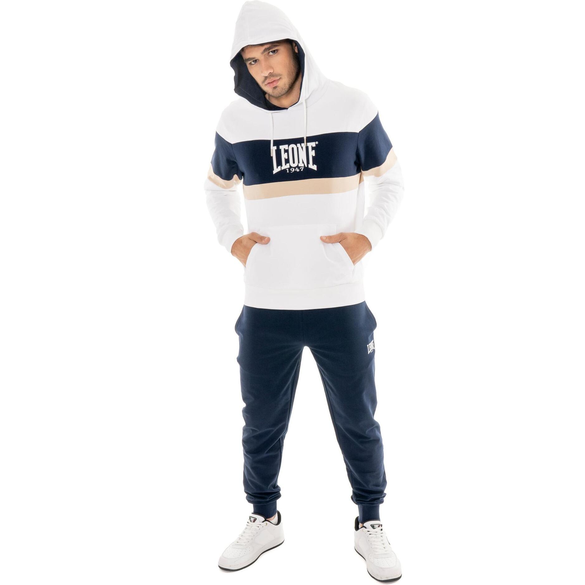 Tuta da uomo pull on con cappuccio in cotone non garzato Leone Easy