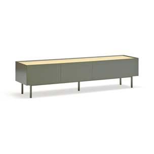 Mueble de televisión Arista con 2 cajones y 1 puerta abatible verde