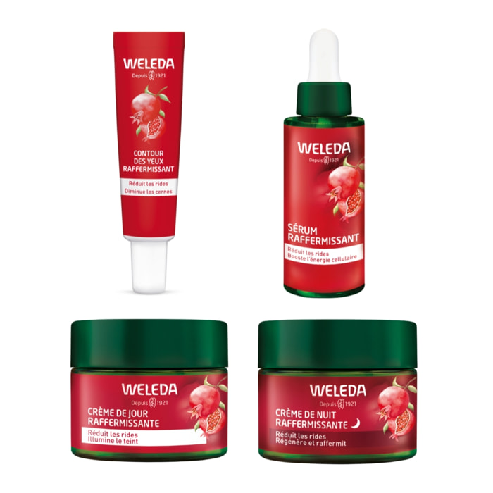 WELEDA - Rituel Raffermissant Anti âge - Crème de Jour et de Nuit - Contour des yeux - Sérum- Grenade et Maca -Vegan -Natrue- 40 ml x2 - 12 ml - 30 ml